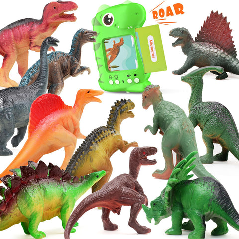 CPSYUB Dinosaur Toys for Kids - Rechargeable Realistic Dinosaur Roars Educational Toy - 12 Dinosaur Figures Toy for Toddlers - Perfect Dinosaur Party Favors Gift for 3+ Year Old Boys Girls