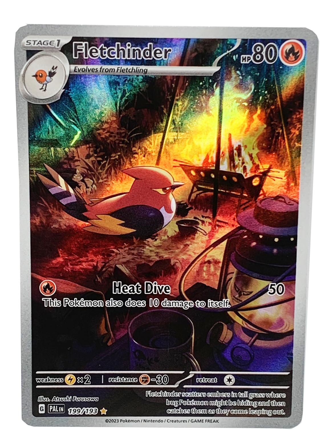 Pokemon - Fletchinder 199/193 - Paldea Evolved - Illustration Rare - Alternate Art Card