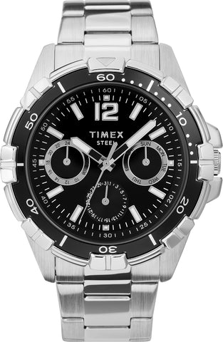 Timex Classics Men's 44.5mm Stainless Steel Bracelet Multi-Function Watch TW2U70400