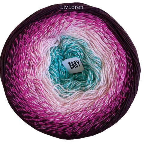 Yarn Art YarnArt Flowers Yarn 55% Cotton 45% Acrylic 250gr 1094yds Multicolor Cotton Yarn Rainbow Crochet Yarn Spring Summer - 1 Fine Sport Skein (301)