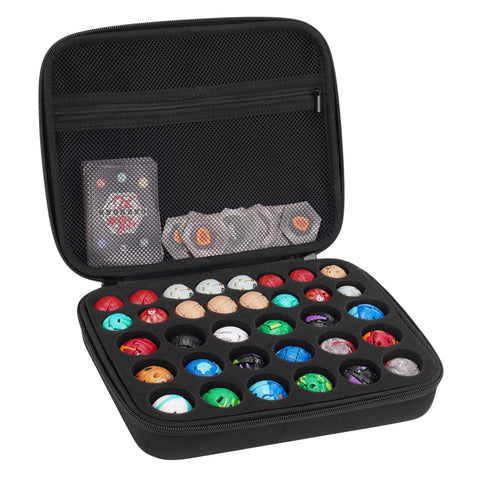 Minahao Toy Storage Box Compatible with Bakugan Battle Planet,BakuCores,Armored Alliance,Geogan Rising,Sponge is Pre-Slotted in Two Sizes,Compatible with Different Bakugan Toys(CASE ONLY)