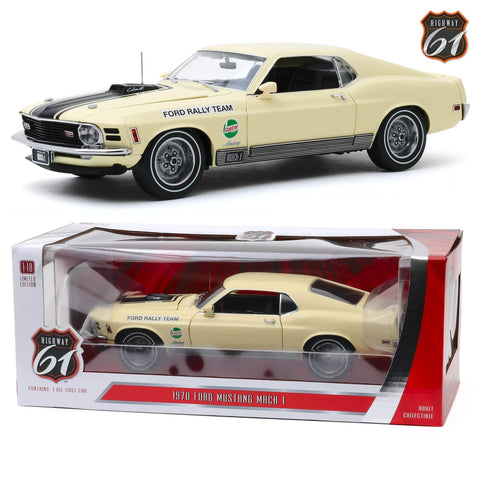 Greenlight Hwy-18019 1: 18 Highway 61-1: 18 1970 Ford Mustang Mach 1 - Competition Limited Team - Scca Road Rally Championship