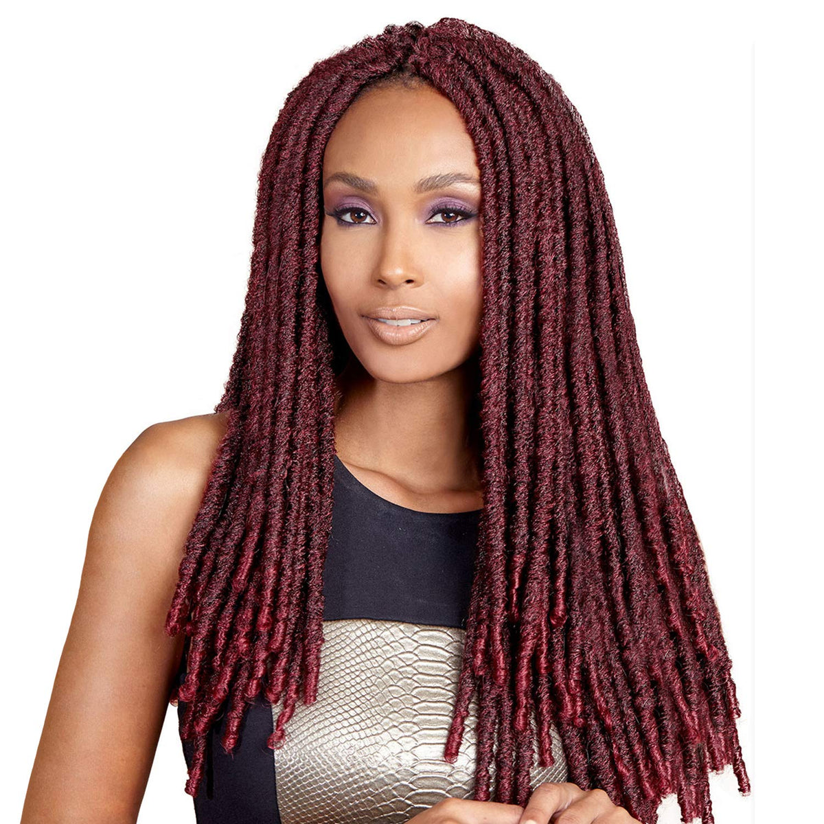 Bobbi Boss Synthetic Hair Crochet Braids Faux Locs Soul Bomba Dreadlocks (6-Pack, 1B)