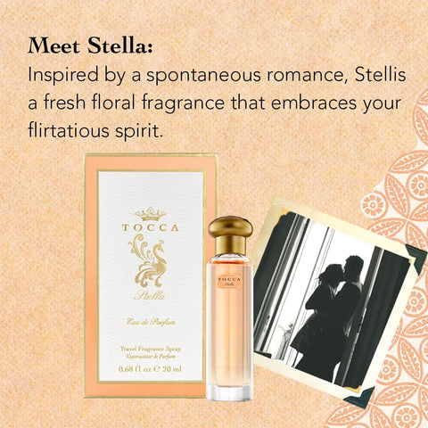 Tocca Eau de Parfum Set for Women, Stella (20ml + 50ml) - Fresh Floral, Blood Orange, Freesia, Spicy Lily - Hand-Finished Bottle