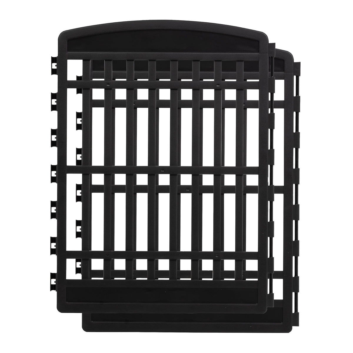 IRIS USA Dog Playpen Add-On Panels, 2-Panel 34" Pet Playpen, Puppy Playpen, Foldable, Customizable, Black