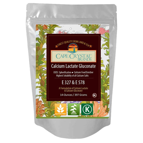 Calcium Lactate Gluconate for Molecular Gastronomy | Kosher Certified & Food Grade ( 14 Oz)