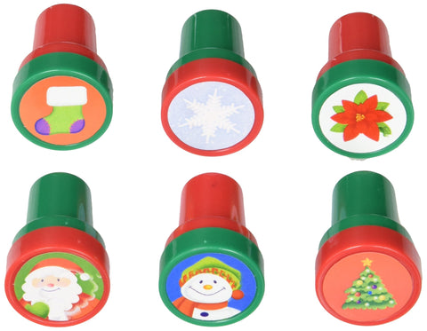 Amscan Multicolored Christmas Stamp Set, 6 Ct. | Party Favor