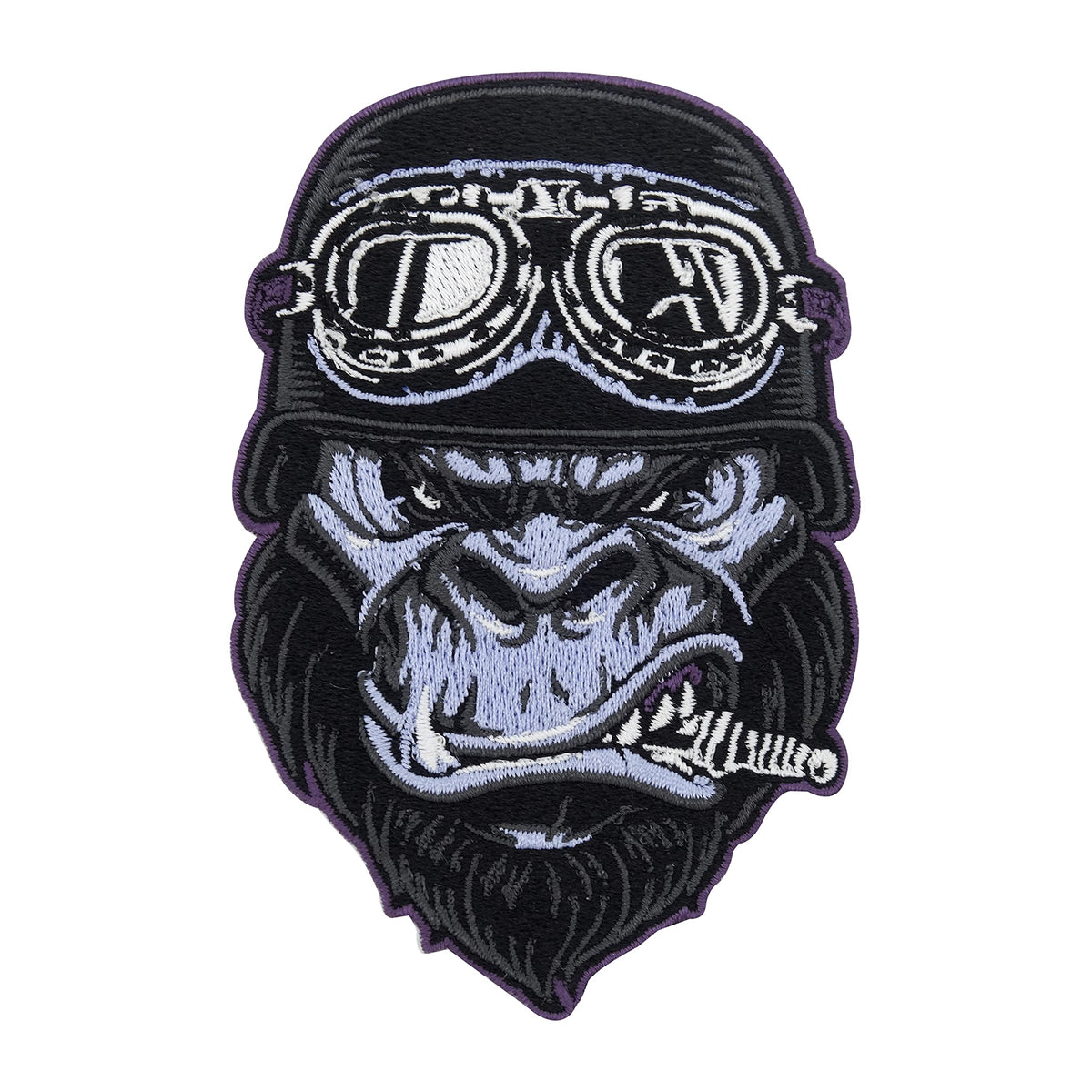 Biker Gorilla Iron-On Patch | Motorcycle Cowl Embroidery Patch, Leather Vests ironable Patch, Motorcycle Jacket Iron on Patches, Rocker Badges Finally Home