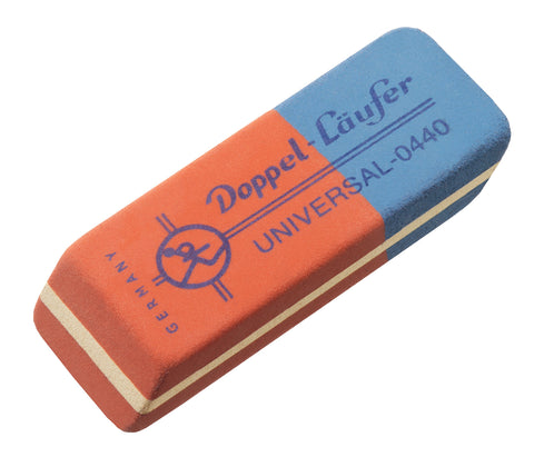 LÃ¤ufer 00440 Double Universal 0440 Rubber Eraser, Red/Blue Classic, Erases Pencils and Colouring Pencils