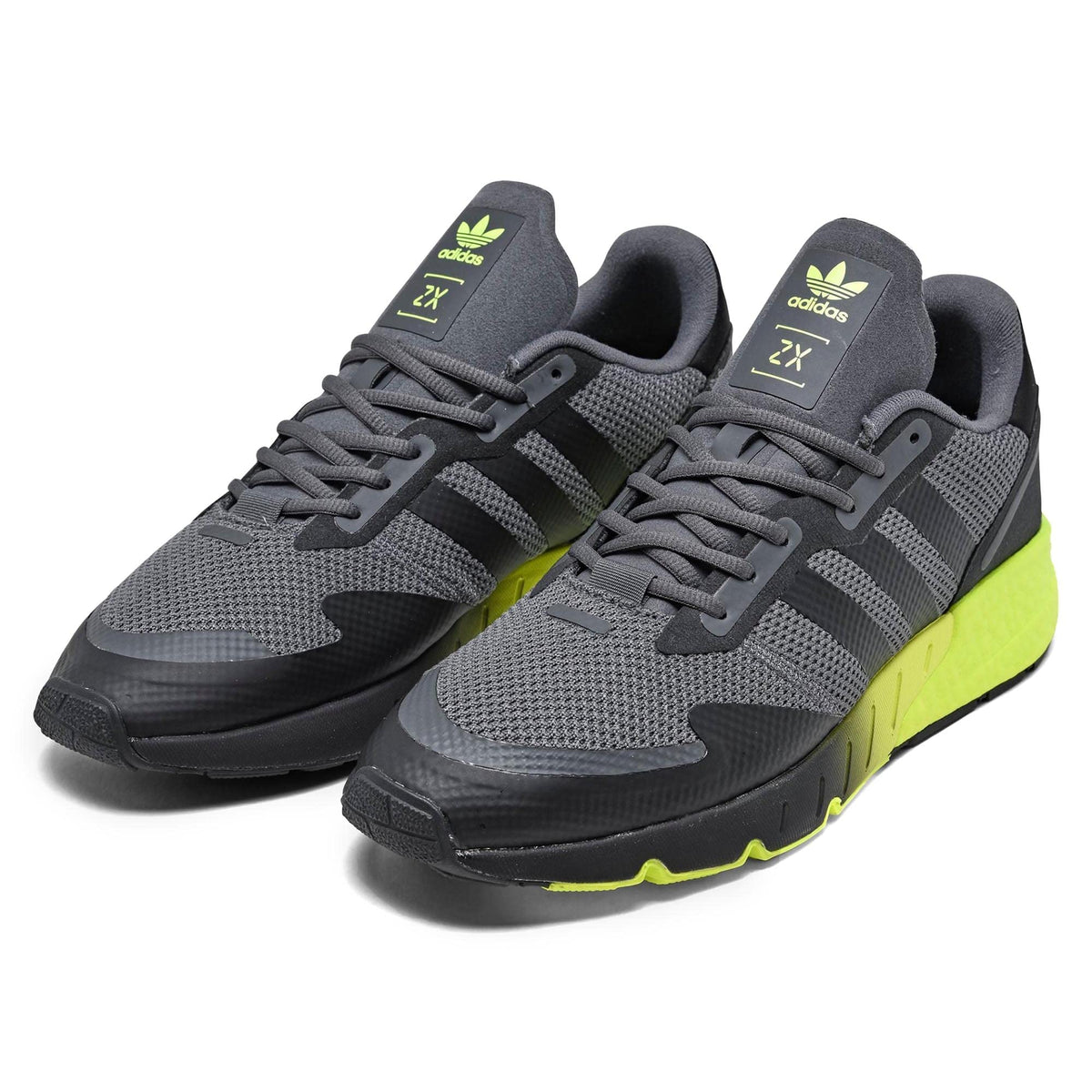 adidas Originals Mens Zx 1k Boost Sneaker (11, Grey/Black/Solar Yellow, Numeric_11)