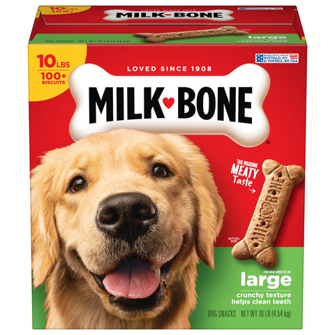 Milk-Bone Original Dog Treats Biscuits for Large Dogs, 10 Pounds