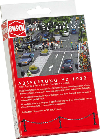 Busch 1023 Metal Chain-Link Fence HO Scenery Scale Model Scenery