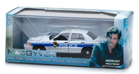 1:43 MacGyver (2016-Current TV Series) - 2003 Ford Crown Victoria Police Interceptor California Police (86520)