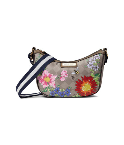 U.S. POLO ASSN. Floral Diamond Crossbody Taupe One Size