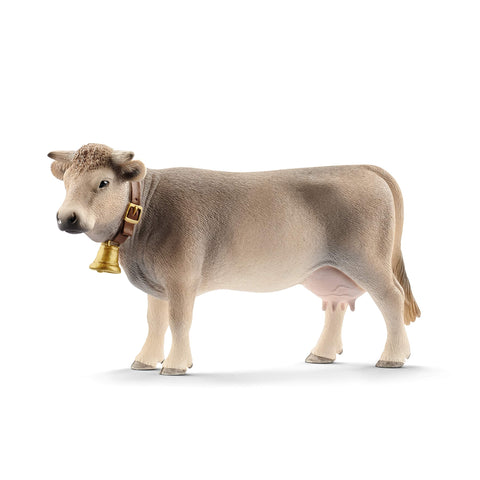 SCHLEICH 13874 Braunvieh cow Farm World Toy Figurine for children aged 3-8 Years