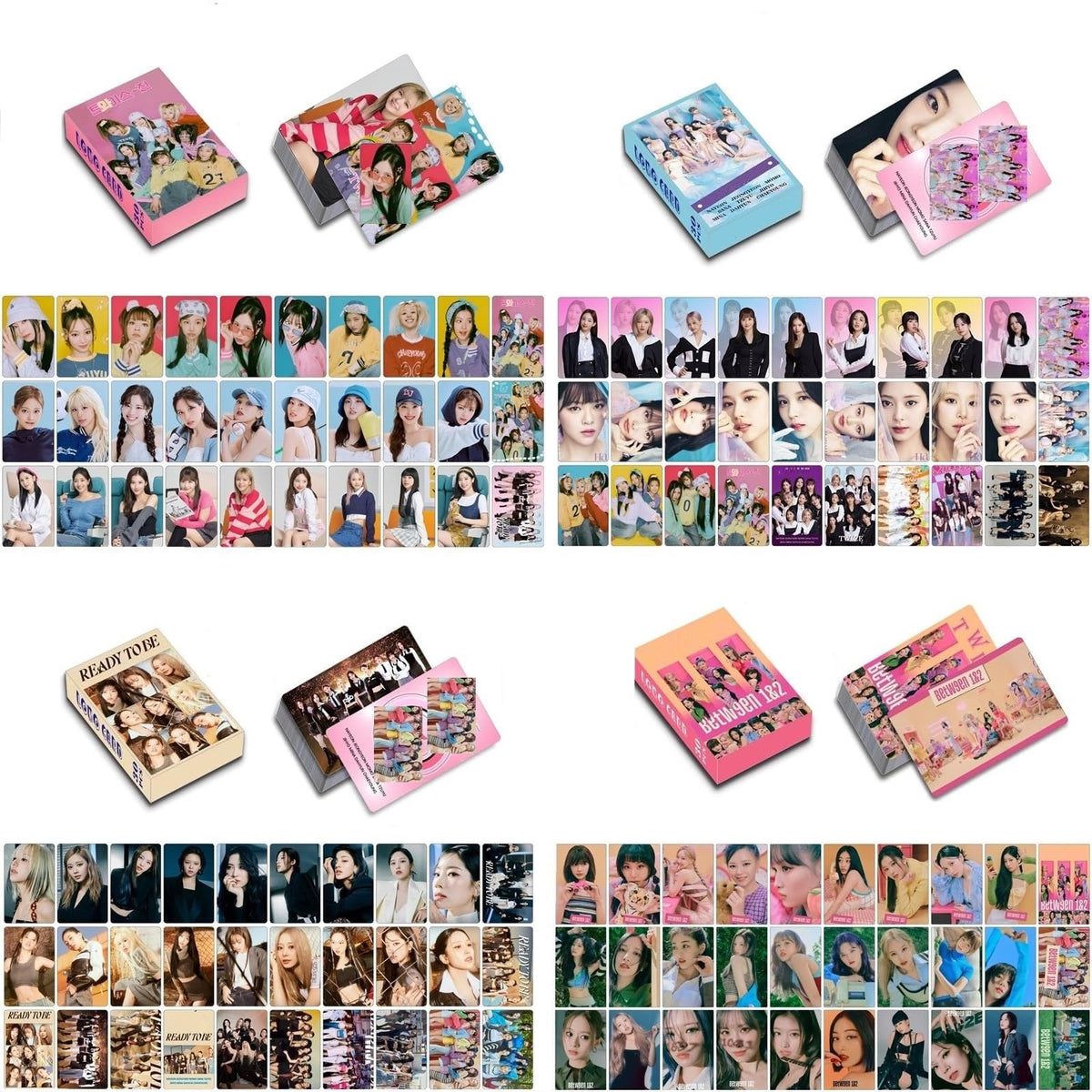 MeiYiYou TTwwice Photocards,4Pack/120Pcs Albums Lomo Cards for Greeting Collection(Pink)
