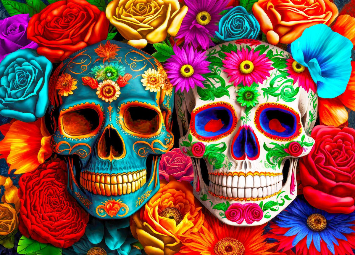 Jigsaw Puzzles 1000 Pieces for Adults jigsaw puzzles for adults 1000 Piece Puzzle Educational GamesÃƒÆ’Ã†â€™Ãƒâ€šÃ‚Â¯ÃƒÆ’Ã¢â‚¬Å¡Ãƒâ€šÃ‚Â¼ÃƒÆ’Ã¢â‚¬Â¦ÃƒÂ¢Ã¢â€šÂ¬Ã¢â€žÂ¢Colorful Flowers Skull.