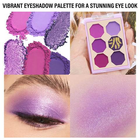 Boobeen 6 Bright Color Eyeshadow Palette, Matte & Shimmer Eyeshadow Makeup Pallet for Eye Makeup, Highly Pigmented Blendable Eye Shadow Creates Stunning Eye Looks, Long Lasting