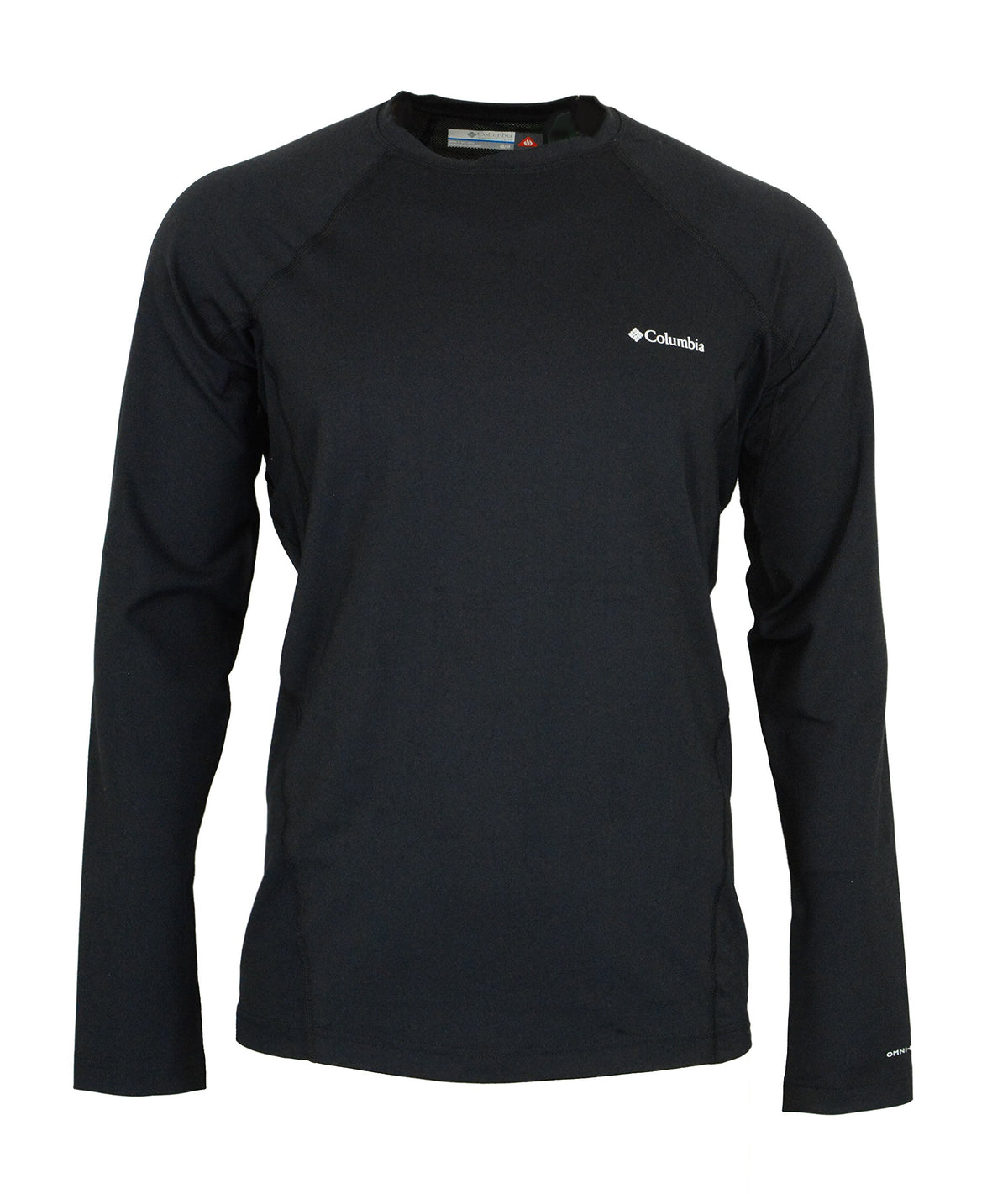 Columbia Omni-Heat Mens Midweight Stretch Baselayer Long Sleeve Shirt, Black, Large