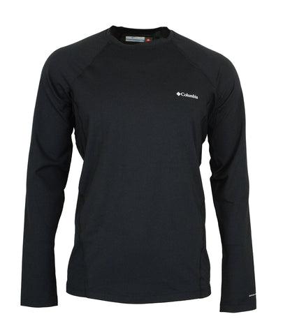 Columbia Omni-Heat Mens Midweight Stretch Baselayer Long Sleeve Shirt, Black, Large
