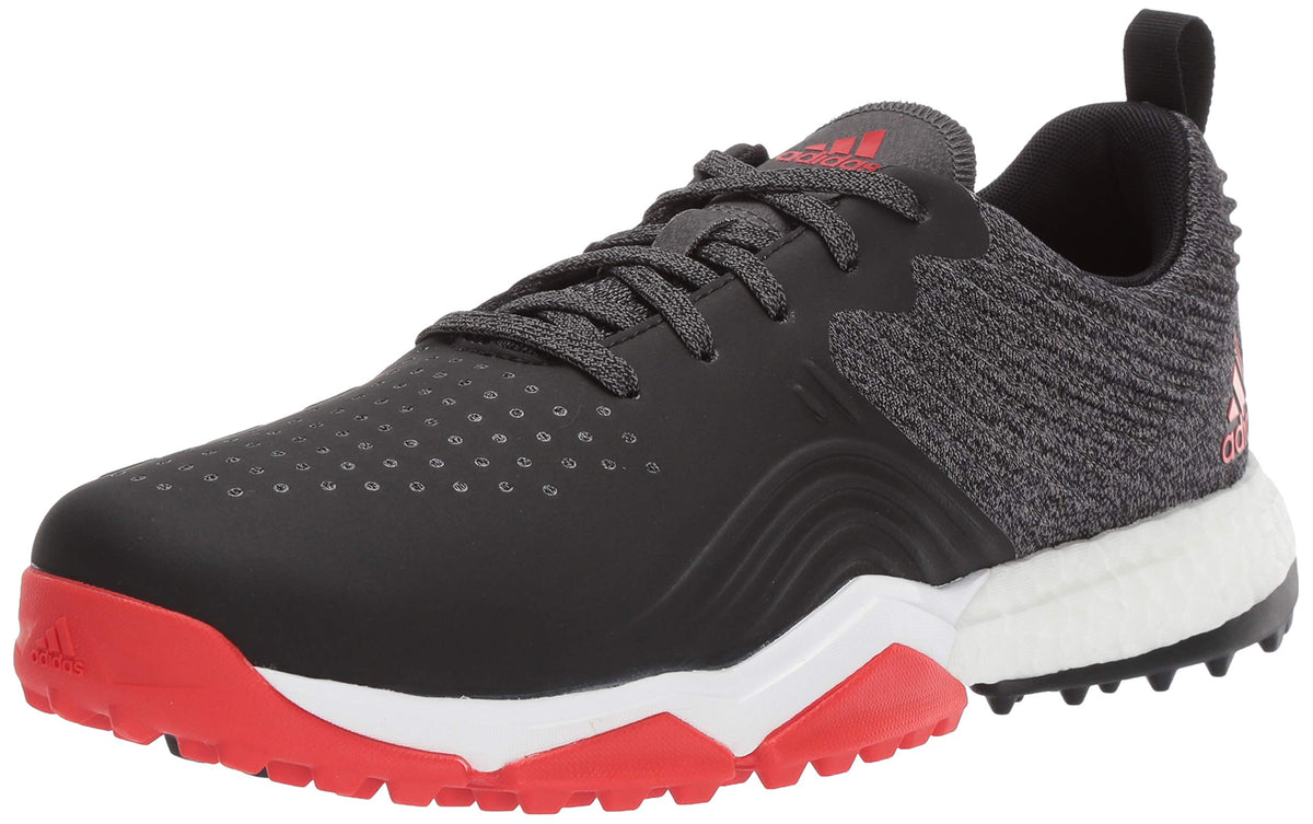 adidas Men's Adipower 4ORGED S Golf Shoe, core Black/red/FTWR White, 9.5 M US