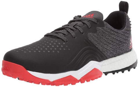 adidas Men's Adipower 4ORGED S Golf Shoe, core Black/red/FTWR White, 9.5 M US