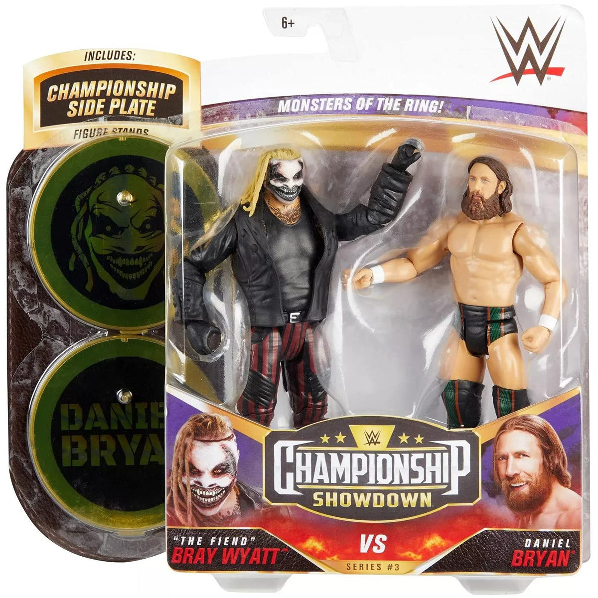 WWE ÃƒÂ¢Ã¢â€šÂ¬Ã…â€œThe FiendÃƒÂ¢Ã¢â€šÂ¬Ã‚Â Bray Wyatt vs Daniel Bryan Championship Showdown 2-Pack 6-in / 15.24-cm Action Figures Monsters of the Ring Battle Pack for Ages 6 Years Old & Up