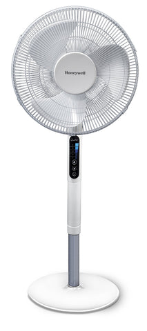 Honeywell Advanced QuietSet Oscillating Stand Fan (5 Speed Settings, Timer Function, Oscillating 70°, Height Adjustment, Remote Control, Easy to Use) HSF600W