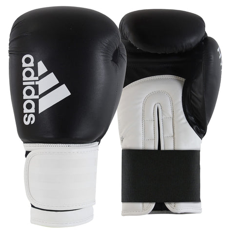 adidas Unisexs Boxing Gloves Men Women Kids Sparring Training Hybrid 100 6oz 8oz 10oz 12oz 14oz 16oz, Black/White, 12 oz