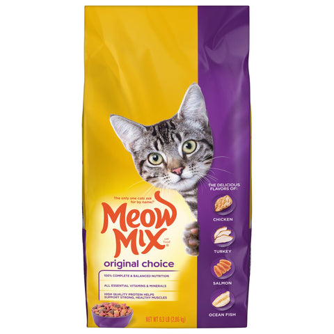 Meow Mix Original Choice Dry Cat Food, 6.3 Pound Bag