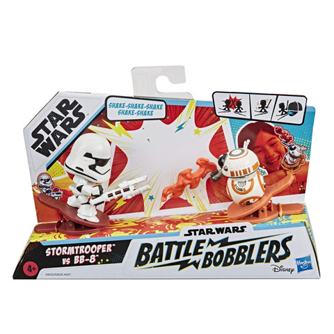 STAR WARS Battle Bobblers First Order Stormtrooper Vs BB-8 Clippable Battling Action Figure 2-Pack, Bobbling Toys for Kids Ages 4 and Up