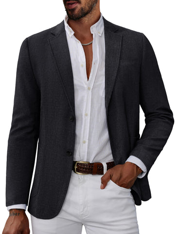 PJ PAUL JONES Men's Sporty Modern Leisure British Blazer Regular Fit Business Jacket, black, L