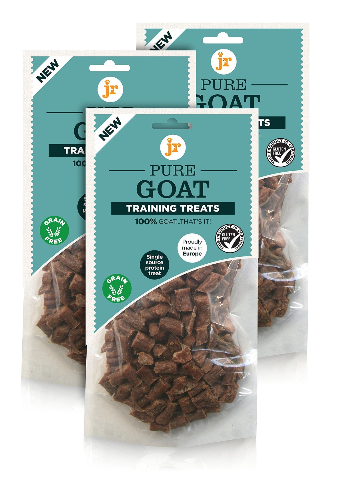 JR's 100% Pure dried fresh meat Goat Training Treats for dogs (3 x 85g)