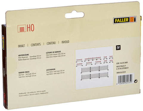 Faller 180435 Barrier Fences Scenery and Accessories, 460mm