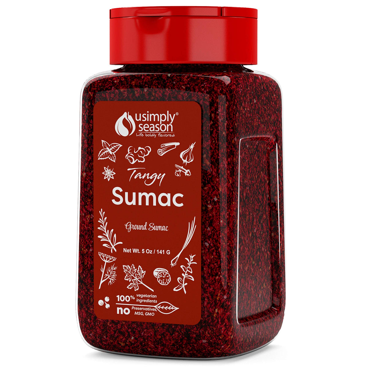 USimplySeason Sumac Spice (Tangy Powder, 5 Ounce)