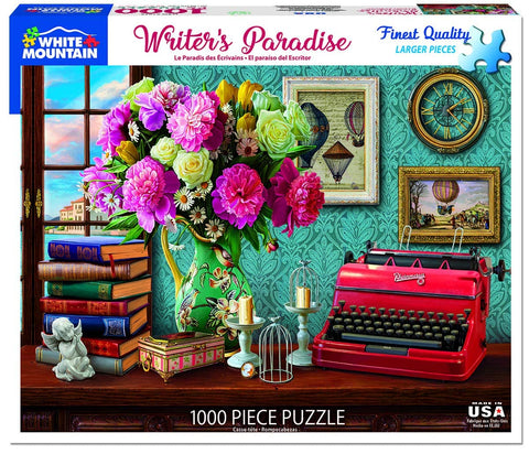 White Mountain Puzzles WriterÃƒÆ’Ã‚Â¢ÃƒÂ¢Ã¢â‚¬Å¡Ã‚Â¬ÃƒÂ¢Ã¢â‚¬Å¾Ã‚Â¢s Paradise - 1000 Piece Jigsaw Puzzle