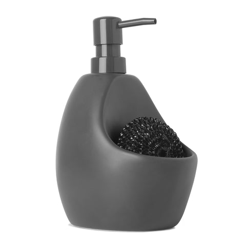 Umbra Joey Pump/Scrubby, Ceramic Gray, 13.97 x 10.16 x 19.3 cm