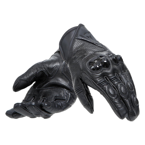 Dainese Blackshape Mens Leather Motorcycle Gloves Black/Black MD