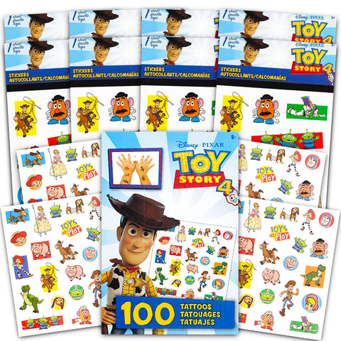 Disney Pixar Toy Story Stickers and Tattoos Party Favors Bundle Set ~ 200 Toy Story Temporary Tattoos and Stickers (Toy Story Party Supplies)