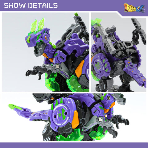 52TOYS Beastbox BB-46&BB-02LM ACIDGHOST ÃƒÆ’Ã†â€™Ãƒâ€šÃ‚Â¯ÃƒÆ’Ã¢â‚¬Å¡Ãƒâ€šÃ‚Â¼ÃƒÆ’Ã‚Â¢ÃƒÂ¢Ã¢â‚¬Å¡Ã‚Â¬Ãƒâ€šÃ‚Â  LITHIUMON Deformation Toy, Collectible Dinosaur Action Figure with Accessories, Multicolored Gift for Boys