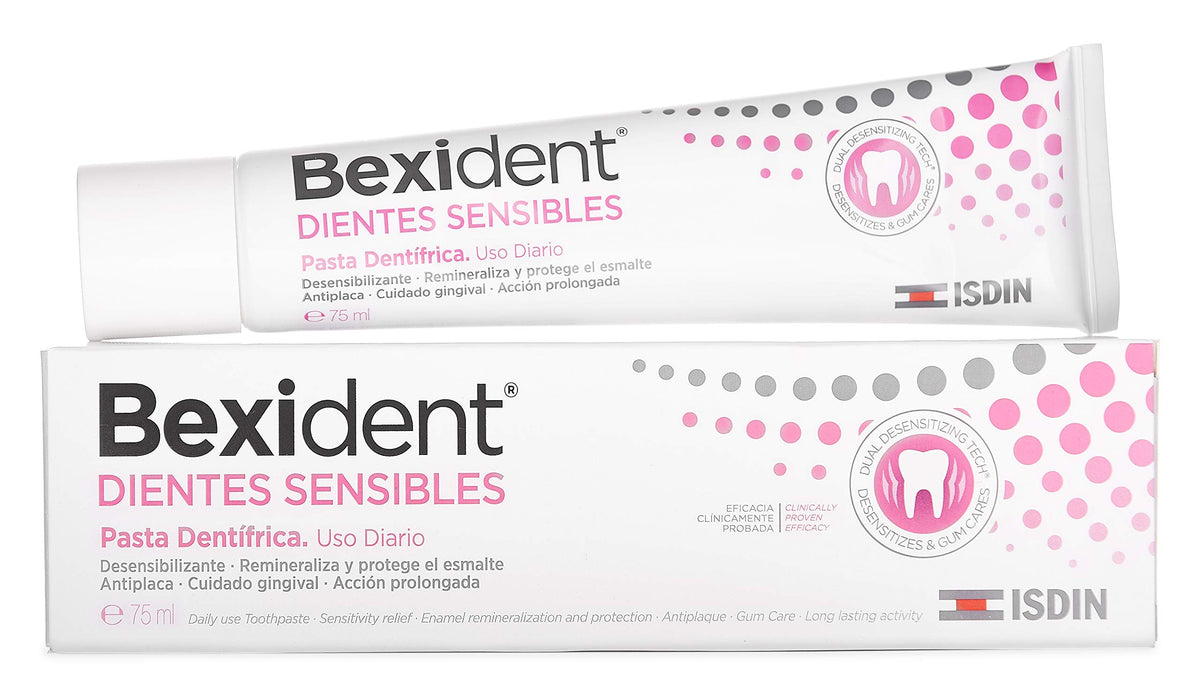 Isdin Bexident Sensitive Teeth Toothpaste, Daily Use, Combats Dental Hypersensitivity, 1 x 75 ml