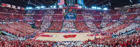 MasterPieces 1000 Piece Sports Jigsaw Puzzle - NCAA Wisconsin Badgers Basketball Panoramic - 13"x39"
