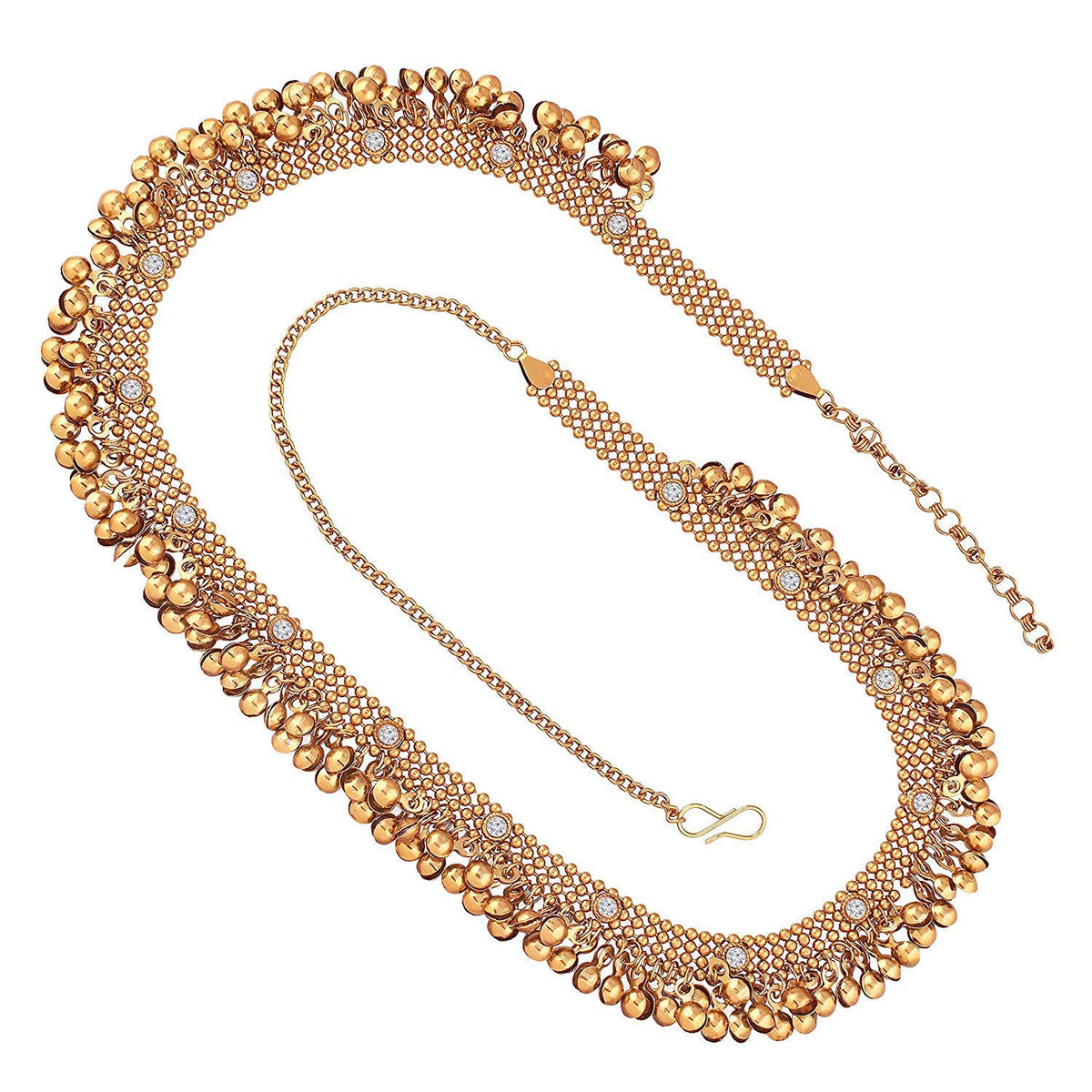 Aheli Bollywood Style Waist Chain Jewelry Kamarband Patta Womens Belly Chain Sari Saree Belt Indian Traditional Ethnic Jewelry for Woman