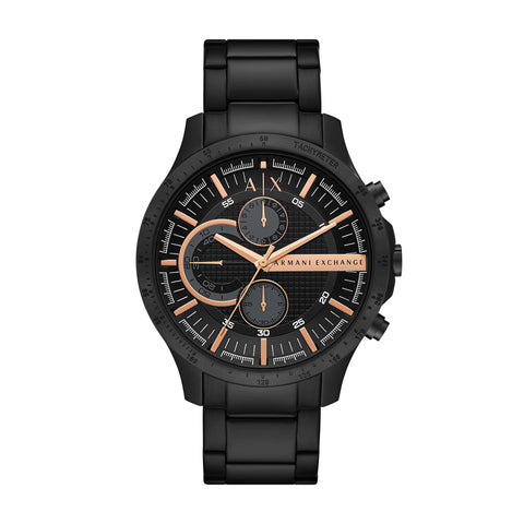 Armani Exchange Watch for Men, Chronograph Movement, 46 mm Black Stainless Steel Case with a Stainless Steel Strap, AX2429