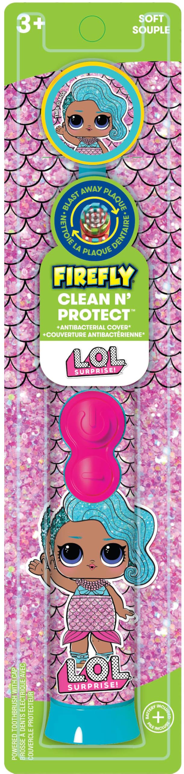 Firefly Clean N' Protect L.o.l. Surprise! Power Toothbrush Cover, 1-count (characters May Vary)