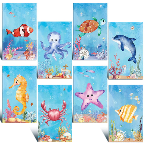 24 Pcs Mini Ocean Animals Notebooks for The Sea Party Favors Small Notepads Underwater World Memo Books for Birthday Party Supplies Gifts Home Office Stationery