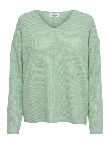 ONLY Women's ONLCAMILLA V-Neck L/S Pullover KNT NOOS Sweater, Ether, XS