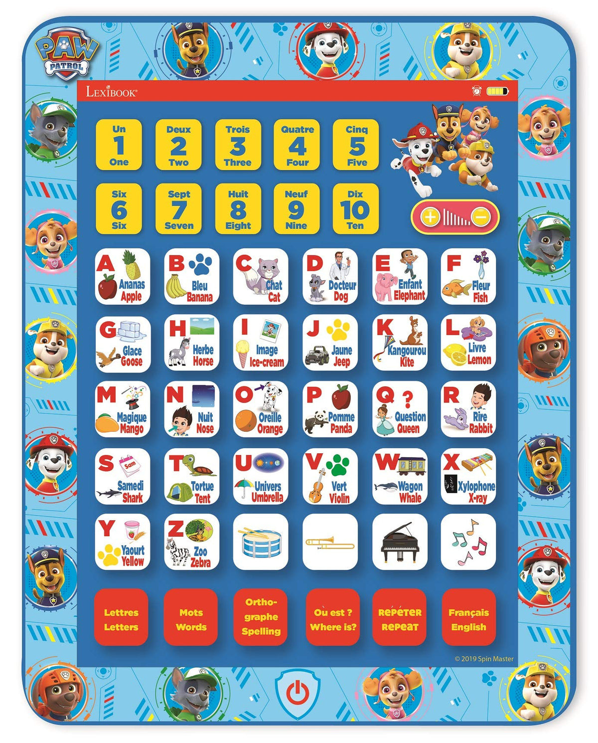 Lexibook Psiego Patrolu Paw Patrol Educational Bilingual Interactive Learning Tablet, English/Polish Languages, JCPAD002PAi17, Blue, Medium