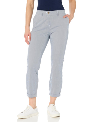 Nautica Women's Montauk Chino Pants, Blue/White