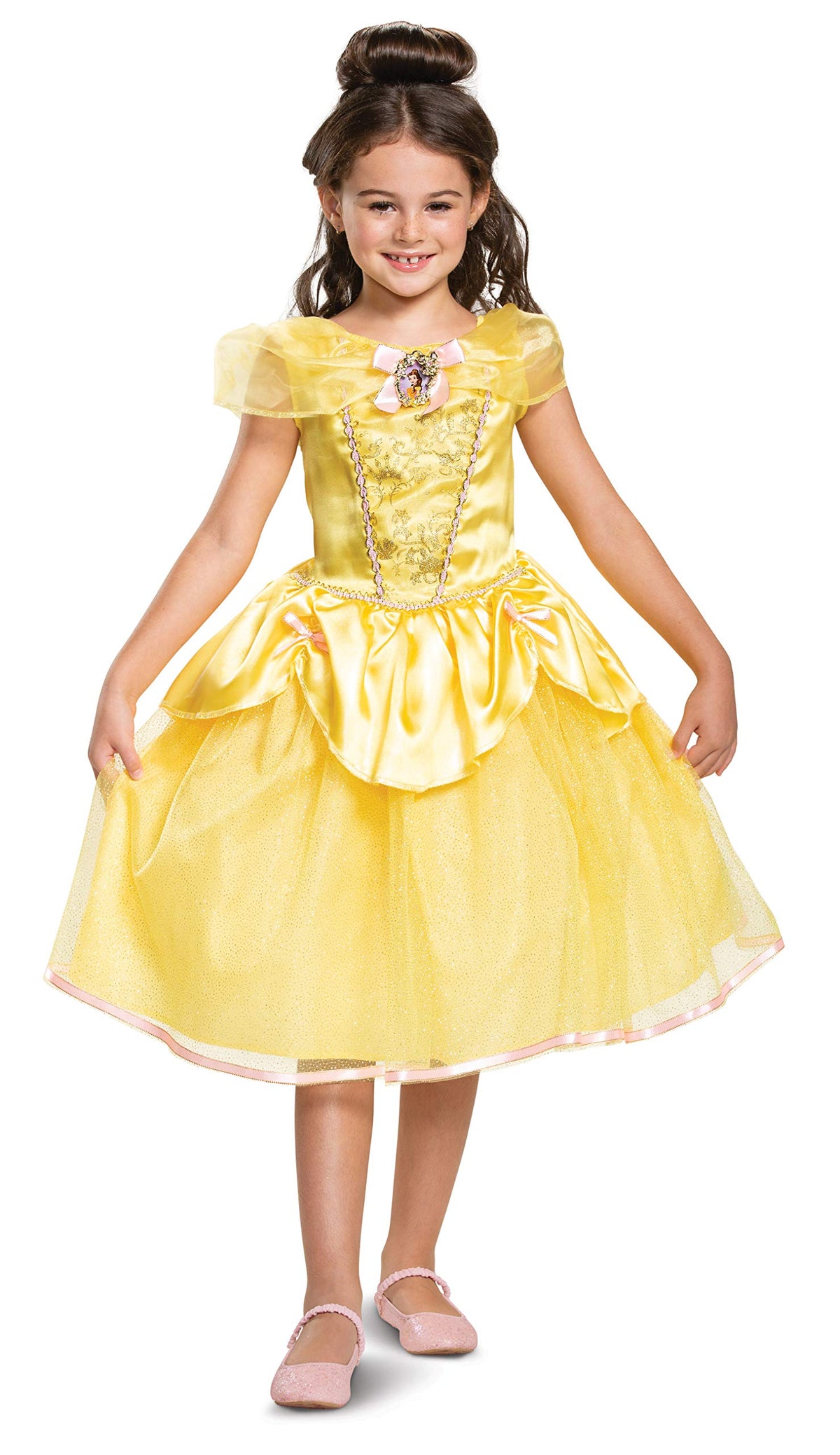 Disney Princess Belle Classic Girls' Costume, Yellow Small (4-6x)